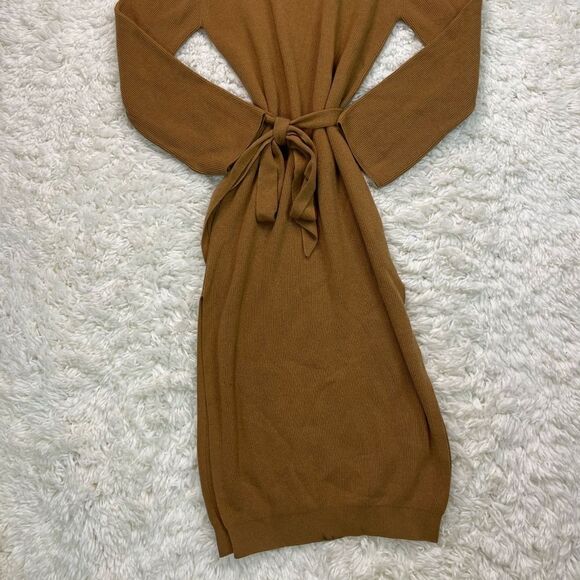 Nanushka CANAAN Cashmere-blend Turtleneck Dress Camel - Picture 4 of 12